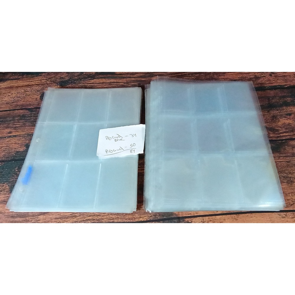 Pro-Gard 9 Pocket Trading Card Binder Pages Clear Storage Sheets 84 Count Lot